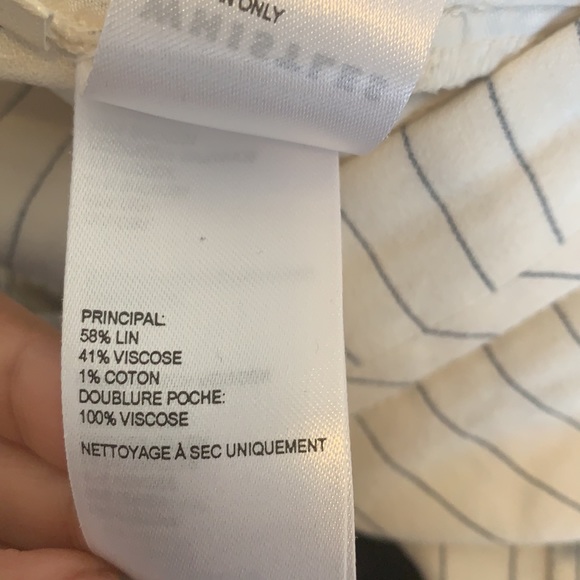 Whistles cream stripes linen pants - Picture 5 of 7